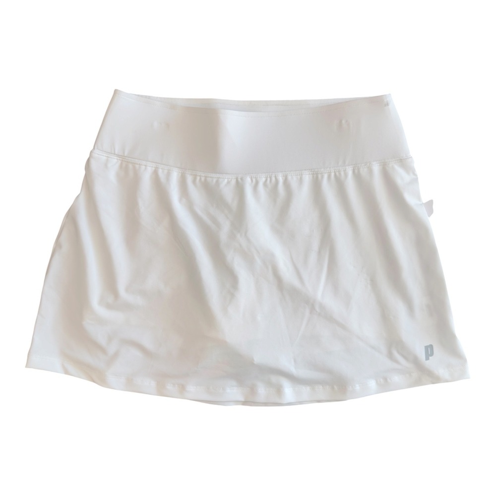 Prince Women Match Knit Skort White Tennis Skirt WPT17200 Size Small NWT